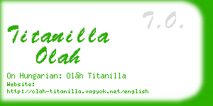titanilla olah business card