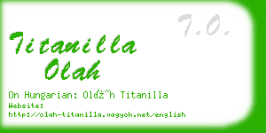 titanilla olah business card